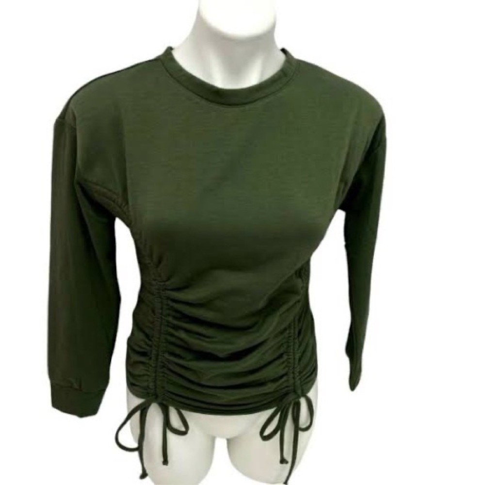 Olive green long sleeve shirt NWT
